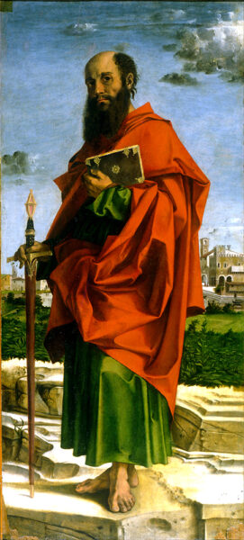 Apostel Paulus von Bartolomeo Montagna 1482.