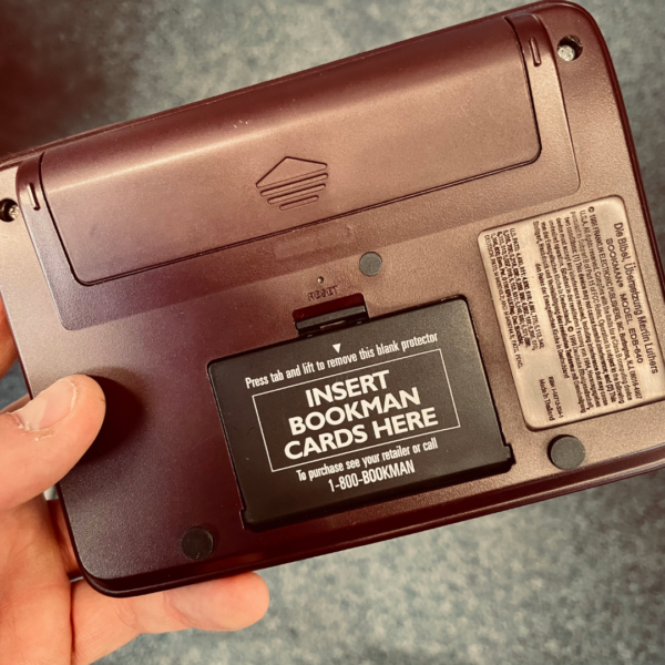 Franklin Bookman Backside 1996. Model EDB-840 von 1996, Made in Thailand
