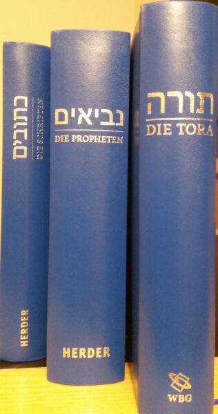 die 3 Bände der israelitischen Bibel: Tora, Propheten und Schriften
