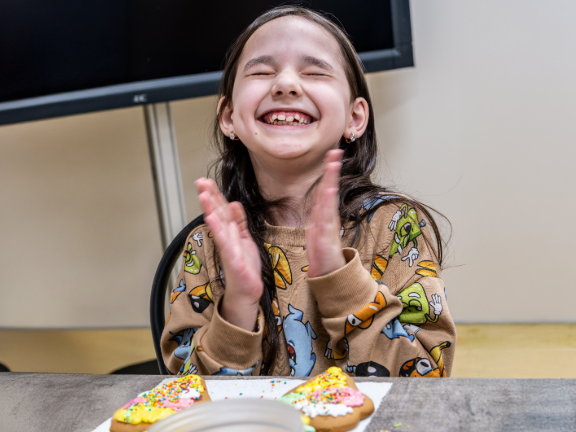 Patientin im Spital Okhmadyt Ukraine 2025