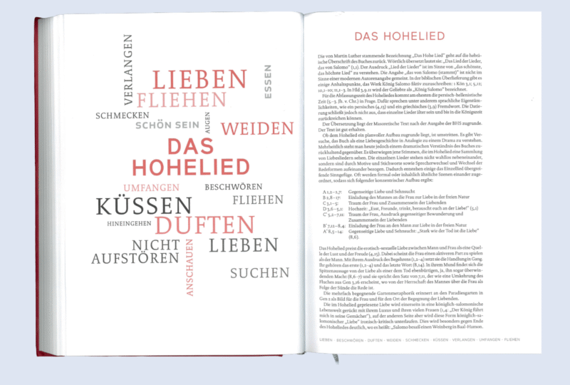 Seite Hohelied aus Lectio Divina Bibel, Einheitsübersetung 