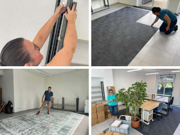 Umzug an die Brühlstrasse, Teppichlegen und Regale aufstellen September 2026